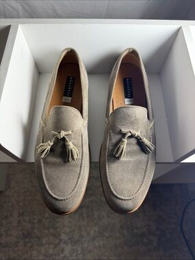 Fratelli Rossetti Taupe Suede Tassel Loafers